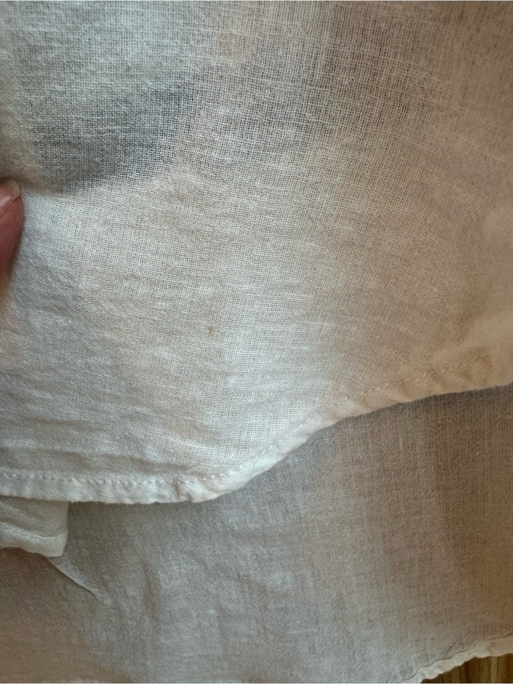BeachLunchLounge White & Blue Stripped Linen Cotton Blend Tunic Tank/Cover Up - Picture 5 of 10